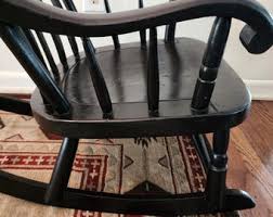 Antique Early American Arm Windsor Rocking Chair High Back ...