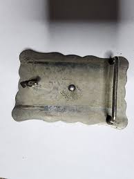 Belt Buckle Vintage Western Sand And Sage Nickel Silver With ...