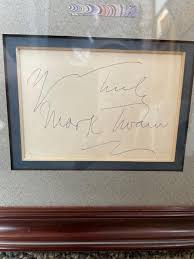 MARK TWAIN AUTOGRAPH FRAMED by Twain, Mark: Other | Second ...