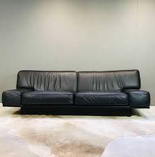 Italian Black Leather 3-Seat Sofa by Arketipo For Sale at 1stDibs | arketipo italy, arketipo sofa
