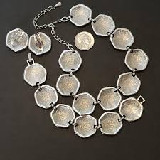 Vintage JUDY LEE Silver Tone Modernist, Fish Design, Necklace, Bracelet and Earrings Matching Set - Etsy