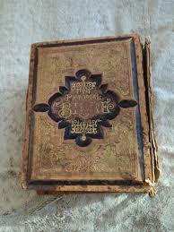 Pictorial BIBLE 1881 Leather HC Parallel Bible Dictionary ...