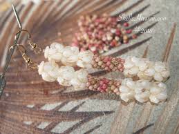 2 3/4" Momi Crown Flower Earrings With Kahelelani Poepoe ...