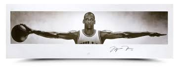 Michael Jordan Autographed Chicago Bulls 72" x 23" Wings ...
