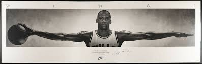 Michael Jordan Signed 74x24 "Wings" Nike Photo Poster ...