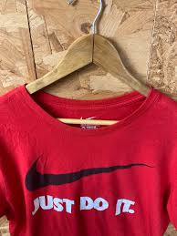 Vintage Y2K Nike Just Do It Red Black T-shirt Size Medium - Etsy