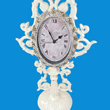 Vintage Cast Iron Mantle Clock Victorian Style Shelf Large ...