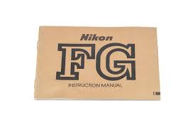 Nikon FG Instructions - Accessory – Kamerastore