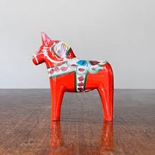 Vintage Orange Red Wood Dala Horse 4 Inch Dalahast Sweden Nils Olsson Swedish Folk Art - Etsy UK
