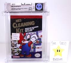 NES Cleaning Kit Mario New Nintendo 1989 Factory Sealed WATA ...