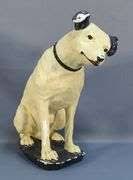 Vintage RCA Plaster Nipper Dog, 14.5" Tall, Has Damage - Mayo Auction & Realty