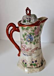 Japanese Gisha Girls Pagoda Landscape Tall Teapot Chocolate Pot | eBay