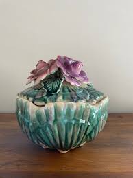 Artisan Capodimonte-style Bowl & Lid: Elegantly Crafted Shell Motifs With Hand-painted Roses - Etsy