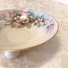 Gold Edge Porcelain Bowl Small Footed Bowl With Hand Painted ...