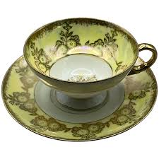 Vintage Shafford Tea Cup and Saucer Set, Hand-Painted, Mid ...