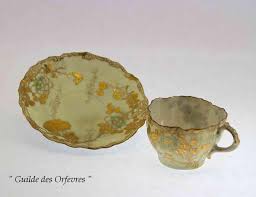 Antique Collectors Tea Cup & Saucer, Gold Decoration | Chairish