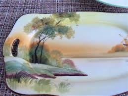 Noritake Nippon Plate Hand Painted Scene Rectangular 1910s Lemons Pen – Antiques And Teacups