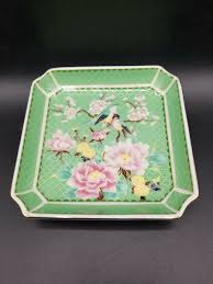 Vintage 1982 Porcelaine d'Orient Plate (Green) 2 pcs | eBay