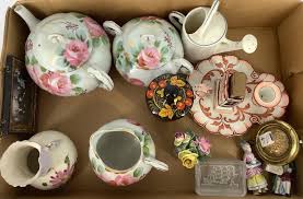 Lot - Nippon hand painted Tea pot creamer and sugar bowl ...