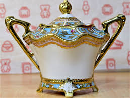 Vintage Noritake Nippon Hand Painted Sugar Bowl and Creamer ...