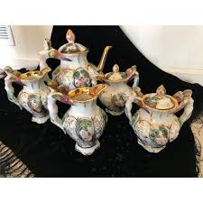 1920s Capodimonte Coffee Pot Creamers and Sugar Bowls ...