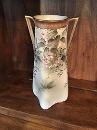 Circa 1980's Porcelain Double Drawer Pull Lot 3 With Pink White Flowers Design | eBay