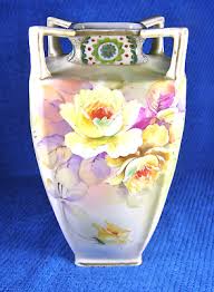 Outstanding Meiji Noritake Nippon Hand Painted Vase with ...