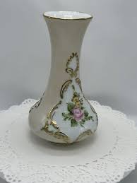 Vintage KPM Royal Porzellan 6" Vase Gilded Raised Relief ...