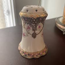 Antique Hand Painted Porcelain Nippon Hat Pin Holder Gold ...