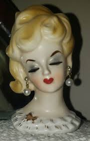 3.5" Lady Head Vase Excellent Condition Planter Antique ...