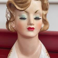 Vintage Lady Head Vase-kitschy-mid Century-pretty-flower ...