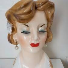 Vintage Lady HEAD VASE, Ceramic Headvase Nippon Yoko Boeki ...