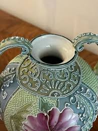 nippon antique Porcelain hand painted vases Set of 2 | eBay