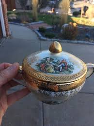 King Quality Vintage China Cream & Sugar Set, 22Kt Gold Hand Painted | eBay