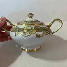 Nippon Hand Painted Porcelain China Bowl with Lid. Floral and gold. | eBay