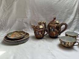 Vintage Japanese Hand Painted Dragonware Tea Set, 11 Piece Set Gold Porcelain Satsuma, Antique Gift - Etsy