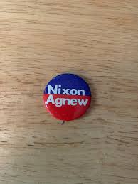 Vintage 1968 Nixon Agnew Political Pin No Rust Bright Colors ...