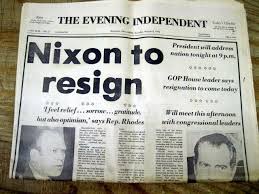 2 1974 OHIO newspapers President RICHARD NIXON RESIGNS Gerald Ford Inaugurated | eBay