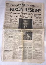 Nixon Resigns Newspaper August 9, 1974 Vintage Arkansas Gazette American History | eBay