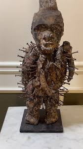 Antique African Bakongo Nkisi Nkondi Statue Nail Fetish ...