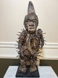 Antique African Bakongo Nkisi Nkondi Statue Nail Fetish ...