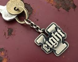 V8 Keychain – Vintage Oldschool Brass or 925 Sterling Silver ...