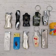 Vintage Lighter, Woman Shape Lighter, Silver and Red Lighter ...