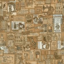 1616-001 Seams Like Old Times - Antique Ad's - Beige Fabric | RJR Fabrics