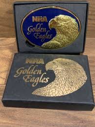 NRA Golden Eagles Belt Buckle, Blue Enamel and 50 similar items