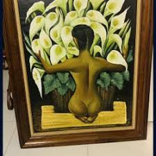 Large Painting///Pintura de Desnudó Con Alcatraces Inspirada Por Diego Rivera for Sale in Mcallen, TX - OfferUp