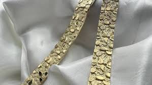 10k Yellow Gold Solid Nugget Bracelet Adjustable 8"- 8.5" - Etsy