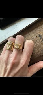 Antique French Victorian 18k star-set OMC old mine cut ...