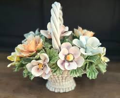 Vintage Capodimonte Porcelain Flower Basket: Italian Decor ...