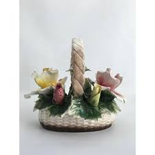 Vintage Italian Crown Capodimonte Porcelain Floral ...